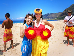 ハワイ画像／マクアビーチでフラダンス